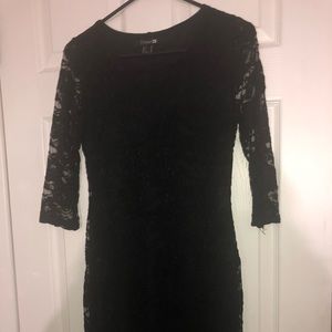 Laced tight little black dress